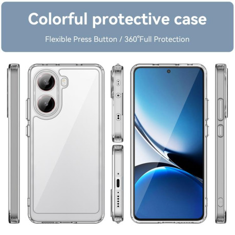 Протиударний чохол Colorful Acrylic Series для Xiaomi Poco X7 Pro - прозорий