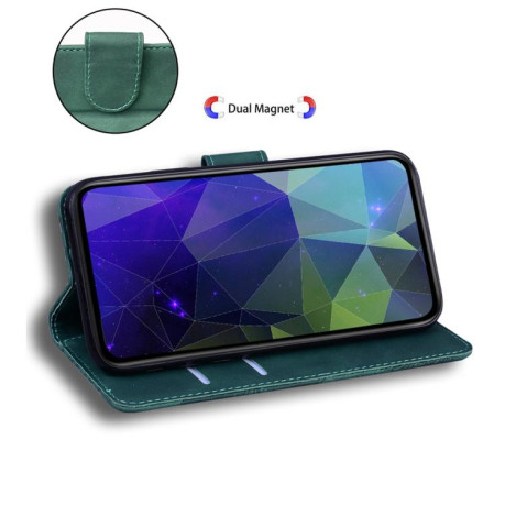 Чехол-книжка Pure Color Magnetic для OPPO Reno13 Global - зеленый