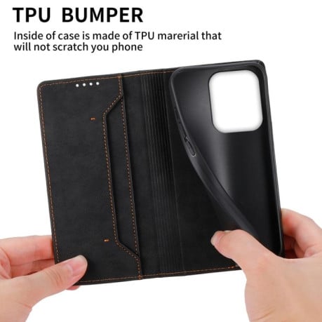 Чохол-книжка Business Solid Color із захистом від сканування RFID на Xiaomi Redmi 15C 5G/4G EU 173mm/Poco C85 5G - чорний