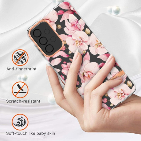 Противоударный чехол Flowers and Plants Series для Samsung Galaxy A33 5G - Pink Gardenia