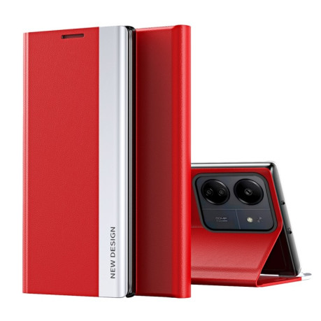 Чохол-книжка Electroplated Ultra-Thin для Xiaomi Redmi 13C/Poco C65 - червоний
