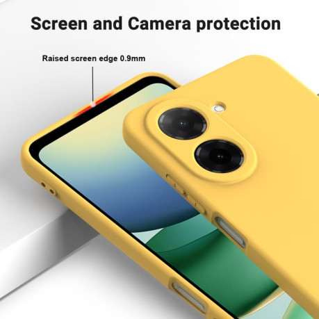 Силіконовий чохол Solid Color Liquid Silicone на Redmi A5 4G 171.7mm / Poco C71 - жовтий