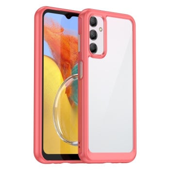 Протиударний чохол Colorful Acrylic Series із кольоровою силіконовою боковиною на Xiaomi Samsung Galaxy M14 5G - червоний
