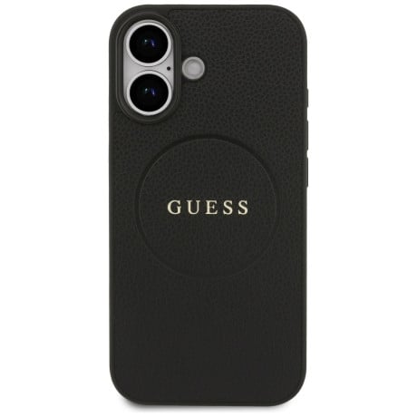Оригінальний чохол Guess Grained Ring з MagSafe на iPhone 17 - black