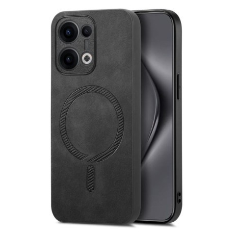 Чохол Retro MagSafe Magnetic PU на OPPO Reno13 Pro 5G - чорний