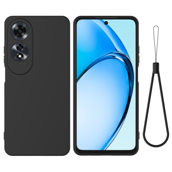 Силіконовий чохол Solid Color Liquid Silicone на OPPO A60 4G - чорний