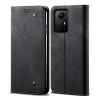 Чохол книжка Denim Texture Casual Style на Xiaomi Redmi Note 12S - чорний