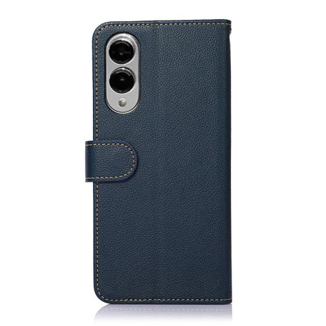 Чохол-книжка KHAZNEH Litchi Texture для Samsung Galaxy S25 Edge 5G - синій