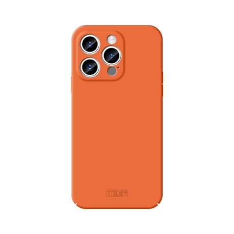 Ультратонкий чехол MOFI Qin Series Skin Feel All-inclusive Silicone Series для iPhone 15 Pro - оранжевый