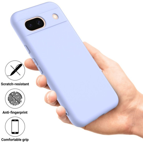 Силіконовий чохол Solid Color Liquid Silicone для Google Pixel 8a - фіолетовий
