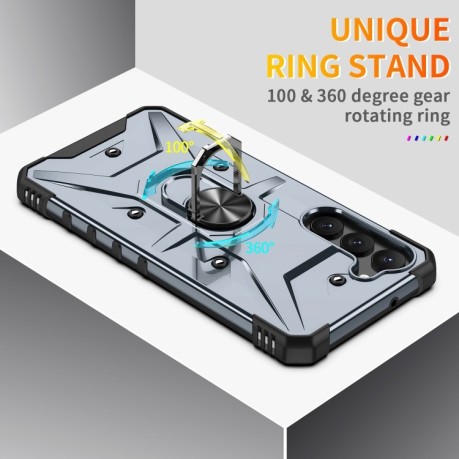 Протиударний чохол EsCase Ring Holde для Samsung Galaxy S23 5G - сірий