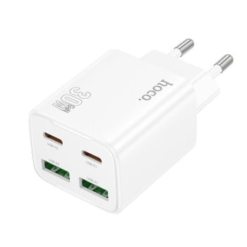 Швидка зарядка Hoco N56 Fundador PD30W four-port (2USB-A/2C) - біла