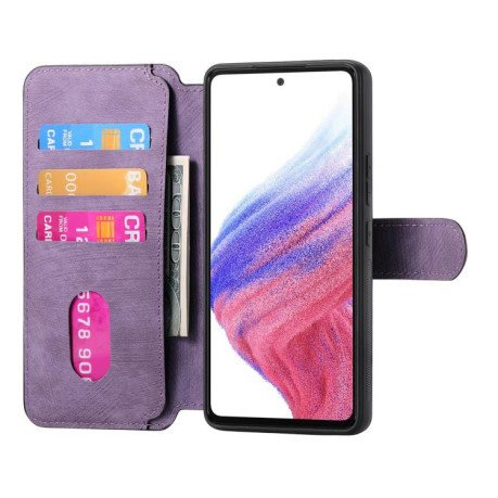 Чехол-книжка CaseNeo MagSafe RFID Anti-theft Retro Leather для Realme GT7 Pro - фиолетовый