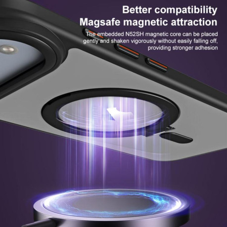 Противоударный чехол Airbag MagSafe Shockproof Frosted для iPhone Air - серый