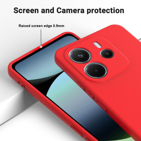 Силіконовий чехол Solid Color Liquid Silicone на Xiaomi Redmi Note 14 4G 164.84mm - червоний