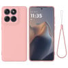 Силіконовий чехол Solid Color Liquid Silicone на Motorola Edge 60 Pro+ - рожевий
