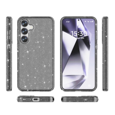 Протиударний чохол Terminator Style Glitter для Samsung Galaxy S25 5G - чорний