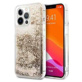 Оригінальний чохол Guess Glitter Charms для iPhone 14 Pro Max - gold