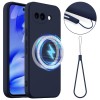 Силіконовий чохол Shockproof Silicone з Magsafe на Google Pixel 10a/9a— темно-синій