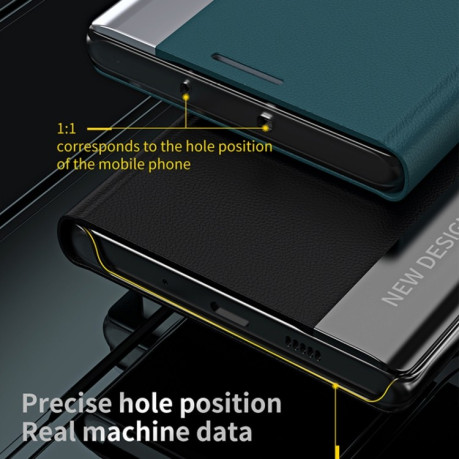 Чехол-книжка Electroplated Ultra-Thin для Xiaomi 12 Lite - зеленый