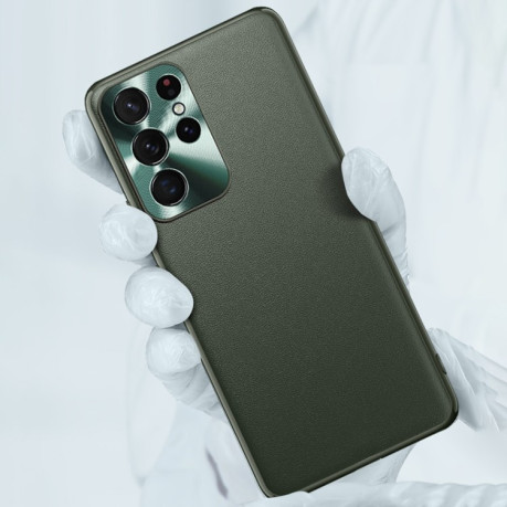 Противоударный чехол Plain Skin для Samsung Galaxy S22 Ultra 5G - зеленый