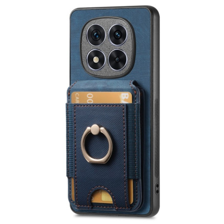 Протиударний чохол Retro Splitable Magnetic Card для Xiaomi Redmi Note 14 Pro+ 5G - синій