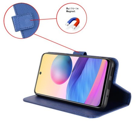 Чехол-книжка Diamond Texture на Tecno Spark 30 4G — синий