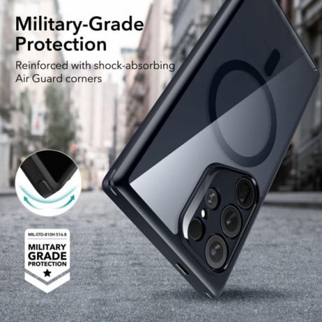 Оригінальний чохол ESR Classic Hybrid Case HaloLock (MagSafe) на Samsung Galaxy S24 Ultra - прозоро-чорний