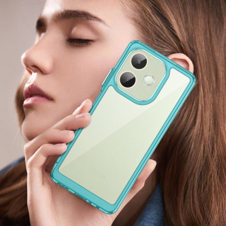 Противоударный чохол Colorful Acrylic Series для OPPO A5 Pro 5G - синий