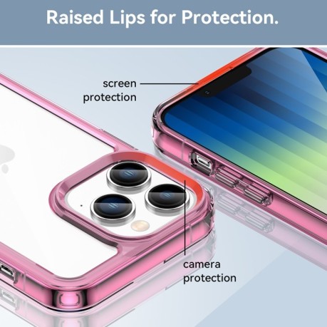Протиударний чохол Colorful Acrylic Series для iPhone 14 Pro Max - рожевий