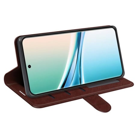 Чохол-книжка R64 Texture Single на Xiaomi Redmi Note 15 4G / 5G /Poco M8 164mm — коричневий