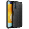 Противоударный чехол Litchi Texture для Samsung Galaxy A04s/A13 5G - черный
