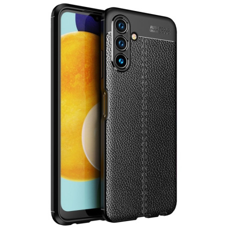 Противоударный чехол Litchi Texture для Samsung Galaxy A04s/A13 5G - черный