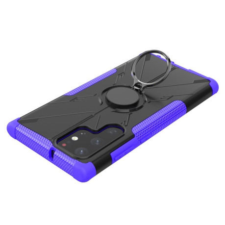 Противоударный чехол Machine Armor Bear для Samsung Galaxy S22 Ultra 5G - фиолетовый