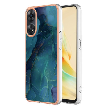 Противоударный чехол Electroplating IMD для OPPO Reno 8T 4G - светло-зеленый