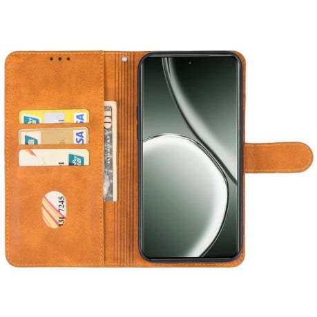 Чохол-книжка EsCase Leather для Realme GT 6T - коричневий