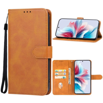 Чохол-книжка EsCase Leather для OPPO Reno11 F - коричневий