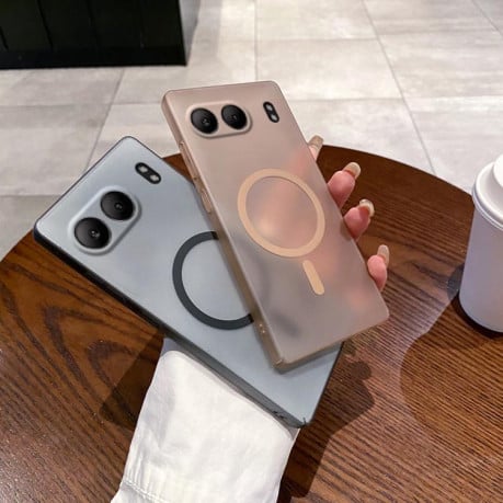 Протиударний матовий чохол Ice Fog Fine Hole з MagSafe на OnePlus Nord 4 5G - синій