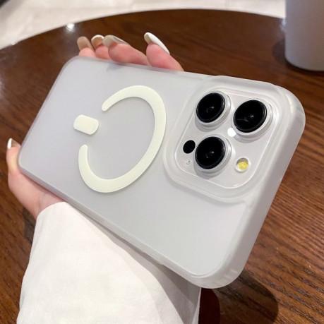 Чохол Dual-color MagSafe TPU Hybrid для iPhone 16 Pro - білий