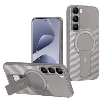 Протиударний чохол Carbon Fiber Texture (MagSafe) на Infinix Hot 60 Pro+ 4G - сірий