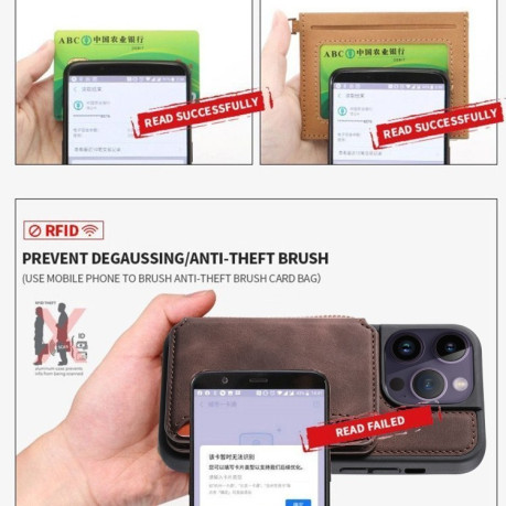 Ударозахисний чохол MagSafe Magnetic RFID Anti-theft Leather для Samsung Galaxy A35 5G - чорний