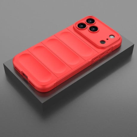 Силіконовий чохол Magic Flannel на iPhone 17 Pro Max - червоний