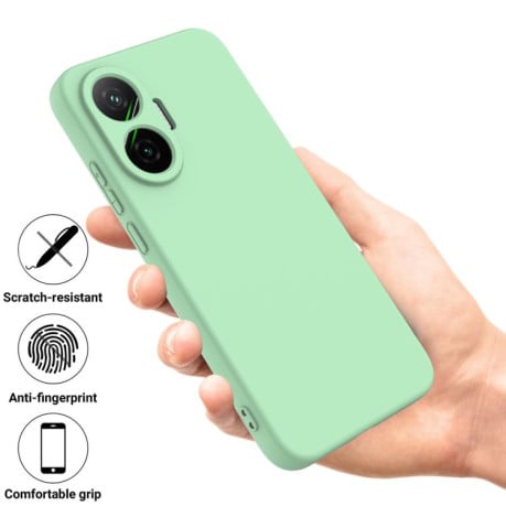 Силиконовый чехол Solid Color Liquid Silicone на Xiaomi Poco F7 / Redmi Turbo 4 Pro 4G - зеленый