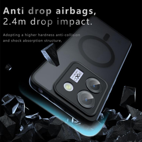 Противоударный чехол Armor Precise Hole PC Hybrid TPU для Xiaomi Poco M7 Pro 5G - черный