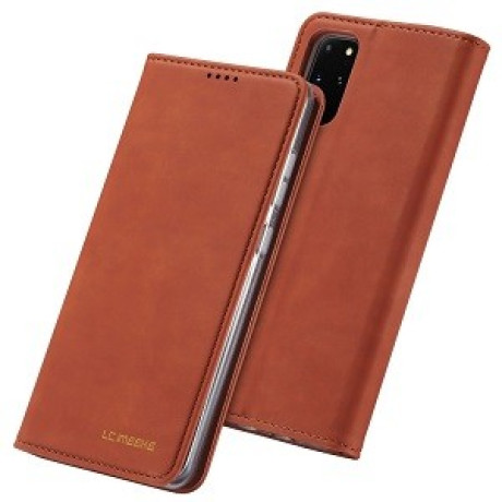 Чехол книжка LC.IMEEKE LC-002 Series на Samsung Galaxy S20 Plus - коричневый