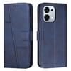 Чехол-книжка со строчкой и фактурой Calf на OPPO F31 5G / A6 Pro Global 5G — синий