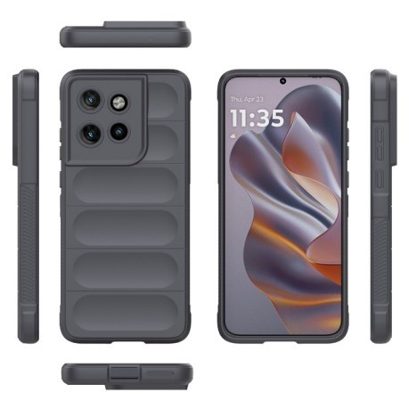 Силіконовий чохол Magic Flannel для Motorola Edge 50 Neo - темно-сірий