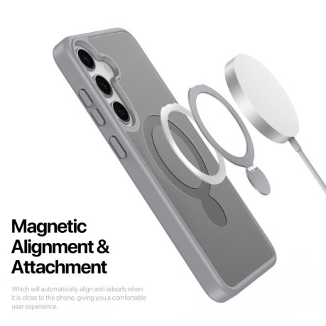 Чехол DUX DUCIS Yind Series MagSafe TPU Hybrid PC на Samsung Galaxy S25 5G - серый