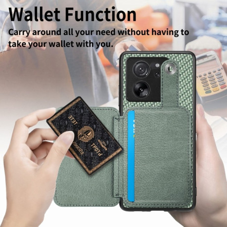 Противоударный чехол Card Wallet Kickstand Back для Xiaomi 13T / 13T Pro - черный