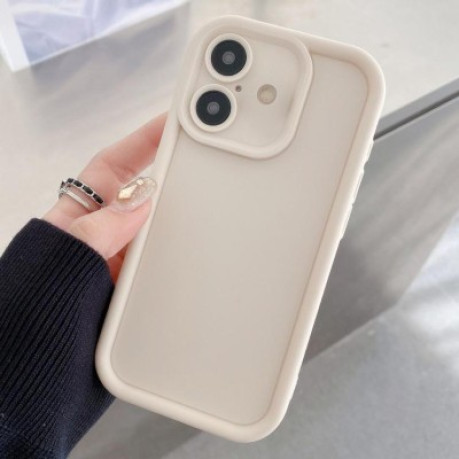 Чехол силиконовый Shockproof Frame Frosted Precise Hole на iPhone 17 - белый